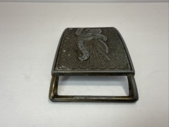 1970s-80s vintage LEVIS belt buckle BRASS america EAGLE usa WESTERN cowboy