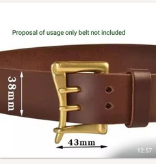 Solid Brass 40mm Quick Release FireFighter Belt Buckle 2 Prong Men&rsquo;s Belt Buckle
