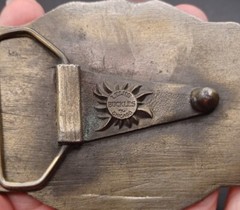 Lewis Spirit Of Freedom 1776-1976 United States 2 Coin Token Brass Belt Buckle