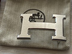32mm H Belt Buckle Brushed Silver