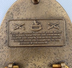 🌟US Army 8th Cavalry Regiment, Honor & Courage Solid Brass Military Belt Buckle