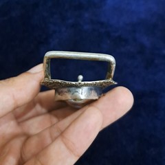 Natural Mother of Pearl Belt Buckle Handmade Silver Tone Western Belt Buckle