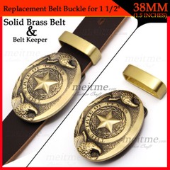 1 1/2 Belt Buckle Brass for men Vintage Works Buckles Pin Hippie Western DIY Lot