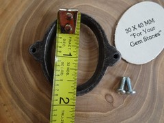 Screw Mount for Buckle 30x40mm Vertical Antique Silver Plated (Pkg 12) 1034