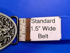 Centered Lone Star Fleur De Lis Design Swirl Silver & Balck Color Belt Buckle
