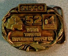 Vintage 1987 Siskiyou Belt Buckle TISCO TRACTOR SUPPLY COMPANY Limited Embossed
