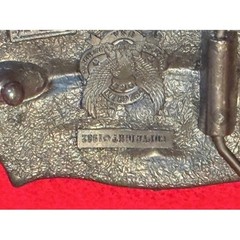Vintage 1982 Bergamot Brass Works Eagle Article II 2nd Amendment BeltBuckle H459