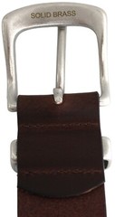 Solid Brass Buckle and Keeper Quality Full Grain Genuine Leather Belt. No: 41004
