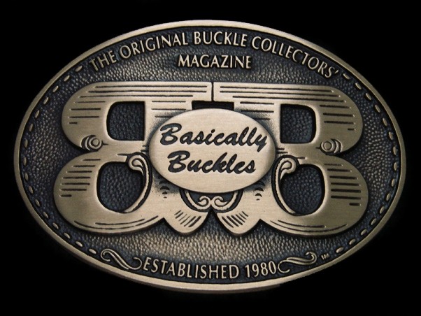 TG03110 NOS **BASICALLY BUCKLES COLLECTORS MAGAZINE** SOLID BRONZE BELT BUCKLE