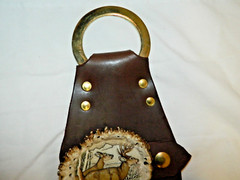 Custom Trophy Hanging LEATHER (8) Belt Buckle Holder Display HANDMADE USA