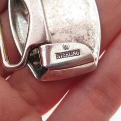 HICKOK 925 Sterling Silver Antique Art Deco Monogram Belt Buckle