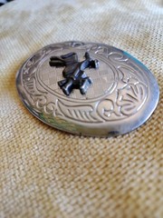 Bucking bronco belt buckle silver tone