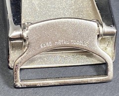Vintage Simmons Sterling Belt Buckle Etched Monogram WBC III Fine