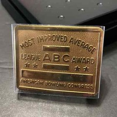 NEW Vintage ABC Most Improved Average American Bowling Congress Belt Buckle