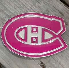 Canadiens Montreal hockey Pink woman belt buckle (choice colors)