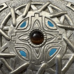 Vintage Native American Dream Catcher Turquoise Belt Buckle Bradford Exchange Lt