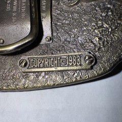 DURANGO & SILVERTON NARROW GAUGE RAILROAD SOLID BRASS BELT BUCKLE 1983