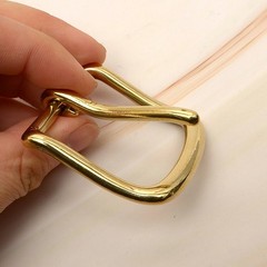 Leather Craft Soild Brass Half Buckle single bar buckle making a belt, strap