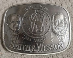 🔥 Rare Vintage 1977 Smith & Wesson 125-Year Belt Buckle Nice Condition