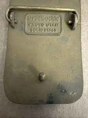 Vtg Solid Brass Belt Buckle Mead-Adelanto 500 KV T.L. Job Line Construction Dyna