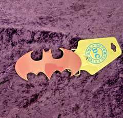 Batman /Batgirl Belt Buckle/ DC Comics / Pink Metal