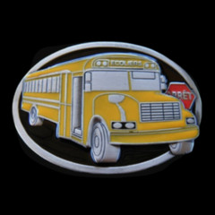 School Bus Autobus Ecole Driver Ecolier Belt Buckle Buckles Boucle Ceintures