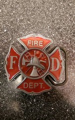 Fire Dept. Belt Buckle By Great American Products