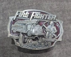 Vintage 1989 Fire Fighter Belt Buckle Fire Department AG-13 Arroyo Grande