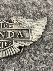 Vintage Honda Motorcycles Belt Buckle Possibly Pewter 70’s Advertising