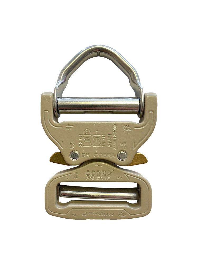 AustriAlpin 45mm / 1.75&Prime; ANSI Cobra Pro Style D Ring Buckle Sand FX45SVD-XL