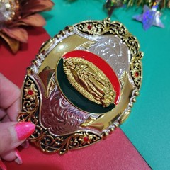 Virgen de Guadalupe Western belt Buckle Gold Silver red Religious Gift Item