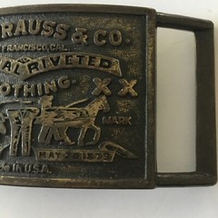 Vintage Rare Levi’s Jeans Belt Buckle Bronze Cowboy Casual Collector Brass