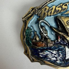 Vintage 1987 The Great American Belt Buckle Co Bass Fishing 1820 Made in USA
