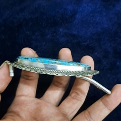 Natural Turquoise Belt Buckle Large Statement Western Belt Buckle Blue Turquoise