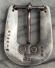Harry Hudson Sterling Silver 14K Gold Ranger Belt Buckle Set 2 EXTRA LOOPS