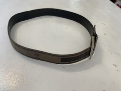 Men’s Vtg Versace Signature Medusa Print Leather Belt B3729 Made In Italy 34/85