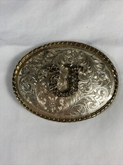 Letter “U” Belt Buckle Western Cowboy Casual Fashion Style Silver/Gold 3 3/4&Prime;