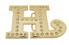Initial A-Z Letter Men Women Western Cowboy Cowgirl Rodeo Fashion Gold Metal