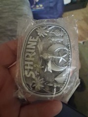 4031750 Shrine Belt Buckle Shriner Scimitar Crescent Star AEAONMS Hospital