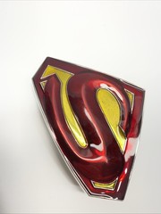 Superman Belt Buckle Mens Red Yellow Logo Shield Emblem Metal DC Comics / CPGA