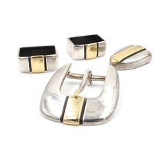 Horst Schrader 3/4&Prime; « Bob&rsquo;s Gold Stripe » 14kt Gold & Sterling 4 Piece Tip Set