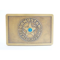 Landstar Belt Buckle Mens OS Gold Team Safety Trucking Transportation Excellent