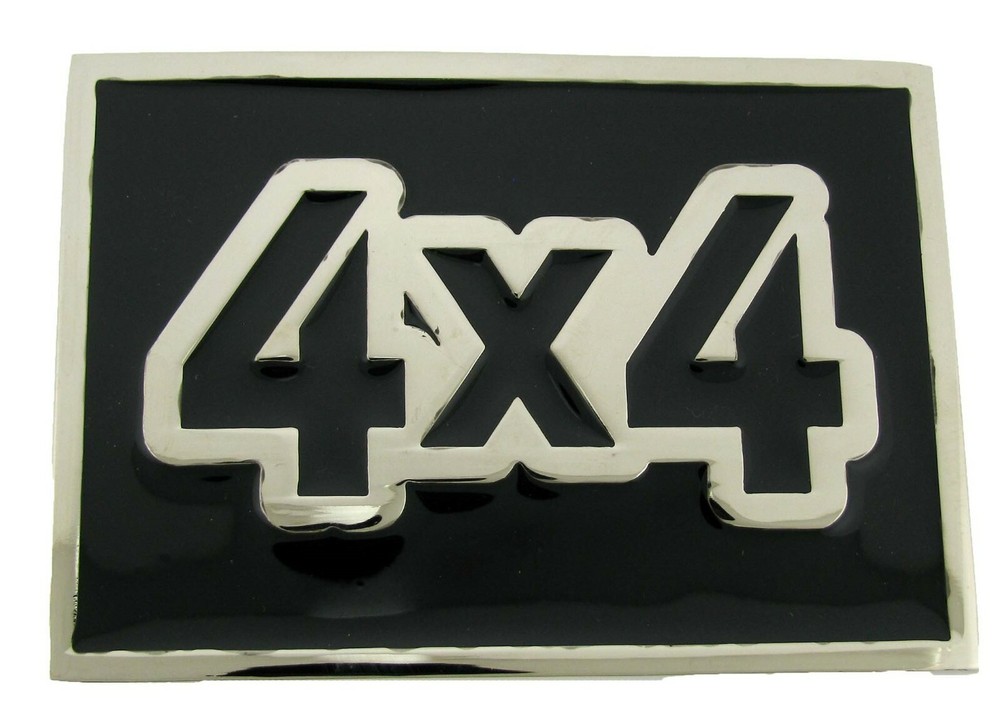 New 4X4 Car Sports Motor Vehicle Trailers Belt Buckle Silverhebilla del cinturón