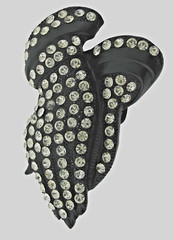 Praying Hands Belt Buckles New Men Women Black Metal Iced Blinged Style Cowgirl