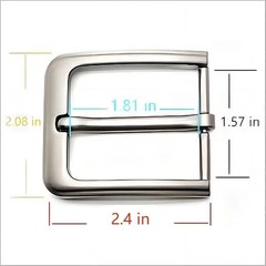 1.5 Inches (38-40 Mm) Belt Buckle Single Prong Square Replacement Buckle for Men