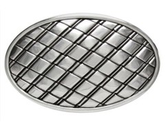 Unique Oval Buckle Antique Silver Engraved Basket Weave Belt Buckle