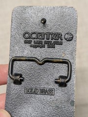 vintage CA belt buckle OIL REFINERY drilling rig SOLID BRASS western 1981