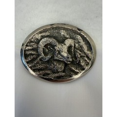 Vintage 1981 Ultra Ent Rocky Mountain Bighorn Sheep Belt Buckle Paula Freed Ram