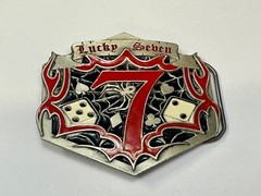 Lucky Seben 7 Seven’s Vegas gambling dice 04 Great American Products belt buckle