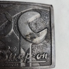 Vintage Snap On Tools Belt Buckle Rectangle 3.5in By 2.25in Made USA Wrenches